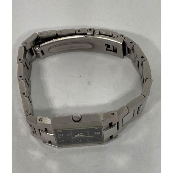 Mount Royal Men's Silver Stainless Steel Analog Black Dial Quartz Watch JK132 - Picture 8 of 12